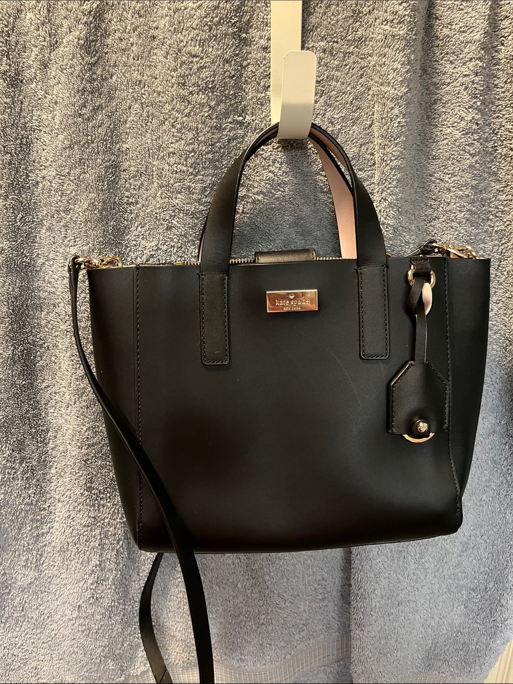 EUC Kate Spade NY Black Leather Putnam Drive Mini Nellie Tote/Crossbody